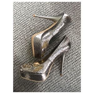 Celeste Platform Beaded Heels!